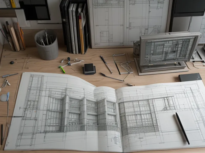Écran affichant une interface de gestion de projet à côté d'un logiciel de dessin