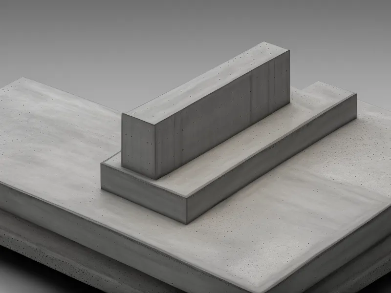 Vue rapprochée d'un gestionnaire de calques AutoCAD pour un plan de coffrage béton.